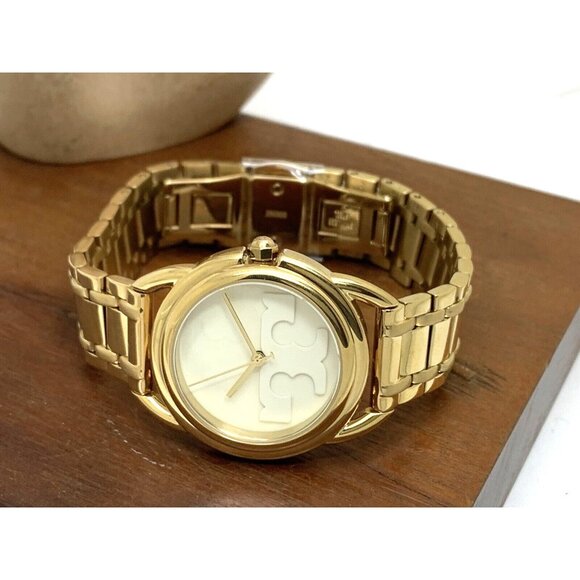 Tory Burch Women's Watch TBW7220 Miller Quartz Cream Dial Gold Stainless Steel - Picture 7 of 13